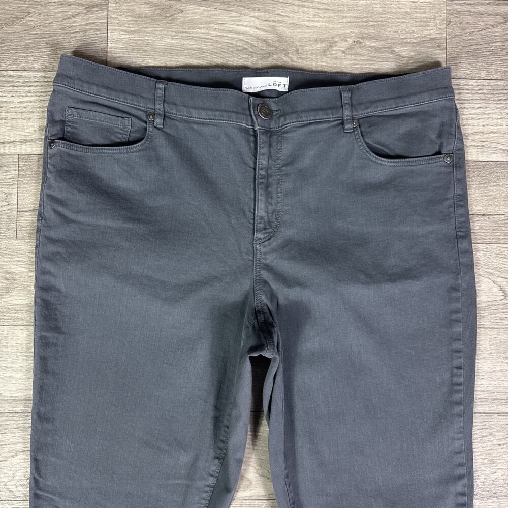 LOFT Modern Skinny Jeans High Rise Stretch Slate Gray sz 32/14 - Picture 3 of 7